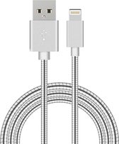 1m 8-pins naar USB 2.0 flexibele metalen gegevenssynchronisatie-oplaadkabel, voor iPhone XR / iPhone XS MAX / iPhone X & XS / iPhone 8 & 8 Plus / iPhone 7 & 7 Plus / iPhone 6 & 6s & 6 Plus & 