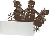 Goebel® - Kerst | Decoratief beeld / figuur "Wintervrienden - sneeuwpoppen" | Metaal, 50cm