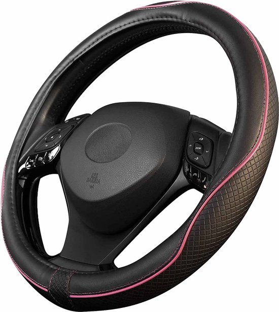 Couvre volant voiture Cuir Noir - Compatible tout véhicule