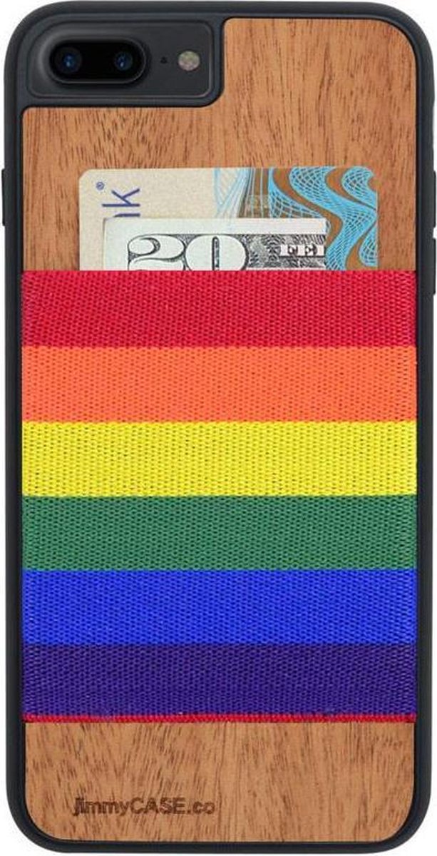 JimmyCASE iPhone 7+ Wallet Case Rainbow
