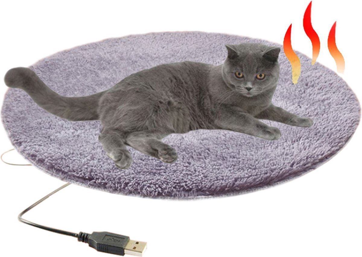Generisch Zelfverwarmende kattenmat, zacht wasbaar warmtekussen, thermisch zacht pluche, hondenwarmtemat, voor kittens, honden, kleine, middelgrote en rassen, bank, woonkamer, slaapkamer, kooi