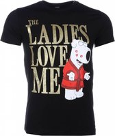 T-shirt - Imprimé The Ladies Love Me - Noir