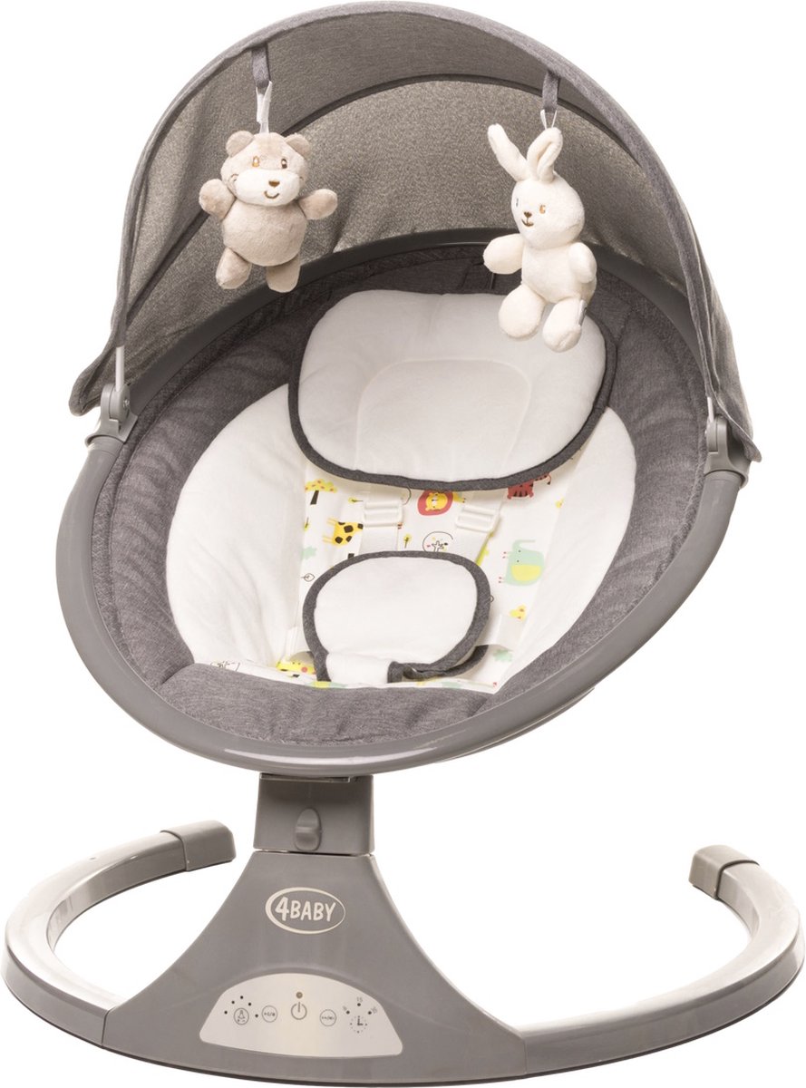 Balançoire bébé électrique avec télécommande - Relax Gris