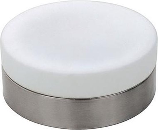 LED Plafondlamp - Opbouw Rond - E27 - Mat Chroom Aluminium - Ø180mm