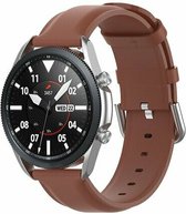 By Qubix - 22mm - Garmin Venu 2 / Garmin Venu 3 - Classic leren bandje - Bruin - leather - Garmin bandje