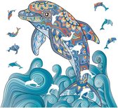 Logica Giochi Mandala Houten Legpuzzel Dolfijn/ Dolphin, 28,4x26 cm
