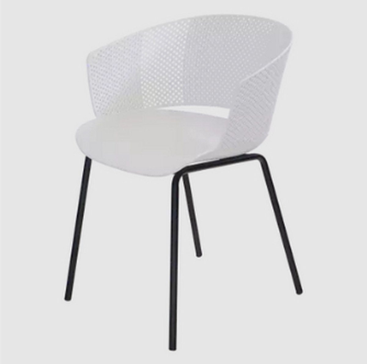 Lesli Living Chaise bistrot Lille - Blanc - 56x45∕55x79cm - Set de 4