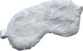 Slaapmasker Wit Pluche – Comfortabel Zacht - Luxurious White - Slapen - Vakantie - Vliegtuig - Jetlag