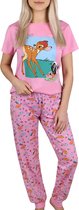 DISNEY Bambi - Katoenen damespyjama met korte mouwen, roze pyjama / M