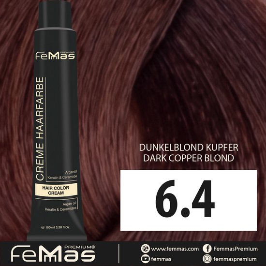 FemMas (6.4) - Teinture pour Cheveux Blond Foncé Cuivré 100ml | bol.com