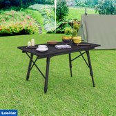 Table Pliante LooMar - Table Pliante - Table de Jardin Pliable - Table Pliante - Table de Camping - Table d'Extérieur - Zwart