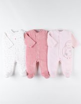 Noukie's - 3 Pack - Pyjama - Meisje - Roze - 1 maand 56
