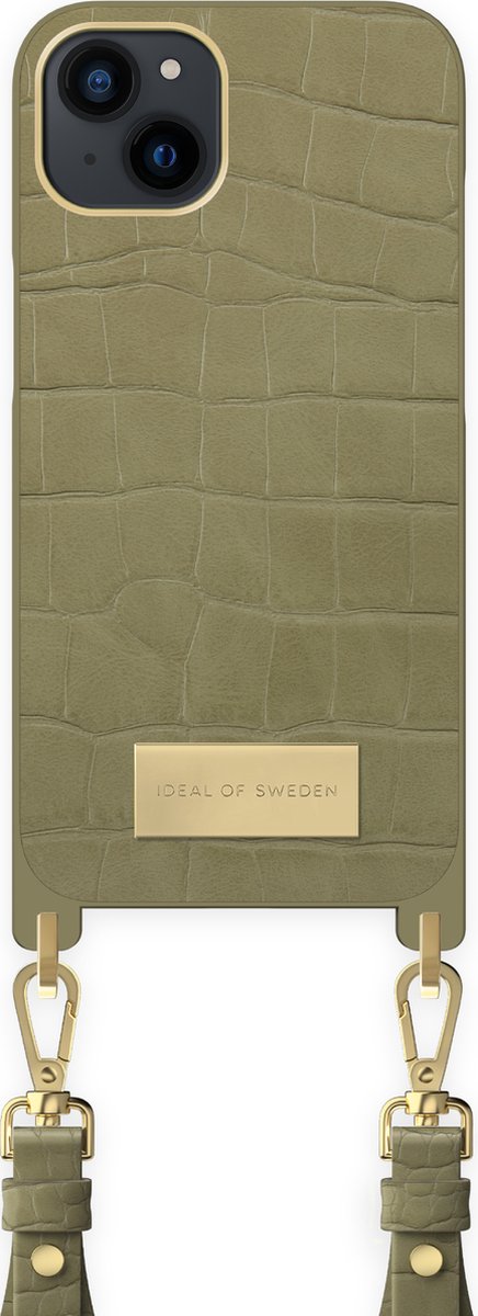 ideal of sweden phone necklace case ss22 geschikt voor Apple iphone 13 sage croco