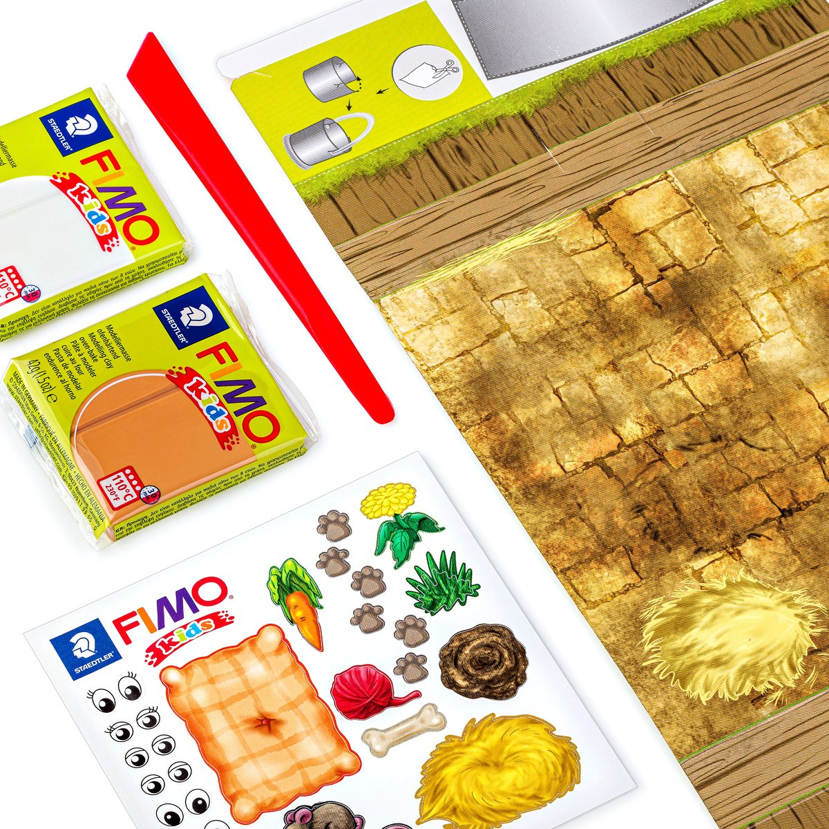 FIMO kids 8034 - ovenhardende boetseerklei - form&play - set Katten — afbeelding 6