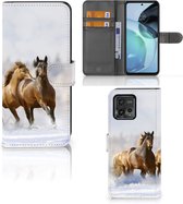 GSM Hoesje Motorola Moto G72 Wallet Book Case Paarden