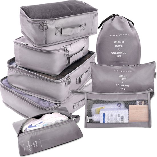 Round Limited® Packing Cubes Set 8-Delig - Bagage Organizers