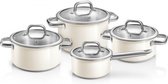 Tescoma Delight Set de casseroles - 8 pièces - acier inoxydable blanc crème