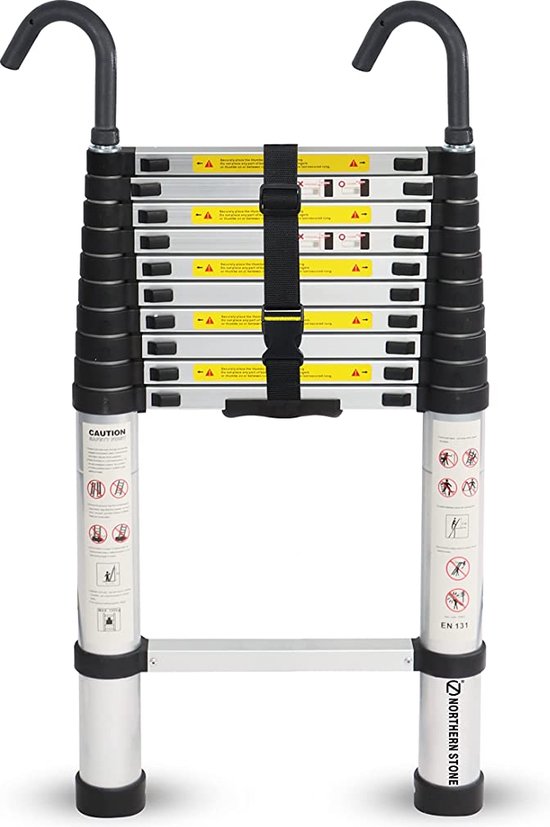 aluminium telescopische ladder, inklapbaar, uittrekbare ladder met