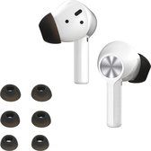 kwmobile 6x cover voor in-ear oortjes geschikt voor OnePlus Buds Z2 - Vervangende oordopjes van siliconen in zwart - 3 maten
