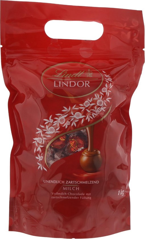 Lindt LINDOR melkchocolade bonbons 1kg - 80 bonbons - ideaal om te delen - Lindt