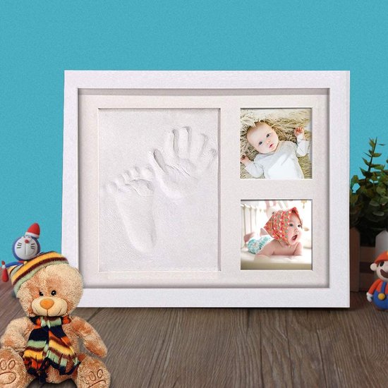 Babyfotolijst Set \ posters voor de kinderkamer - Baby Hand en Footprint Kit \ kit voor pasgeboren jongens/meisjes - baby fotolijst, Fotolijstplank van Prachtigkado — afbeelding 4