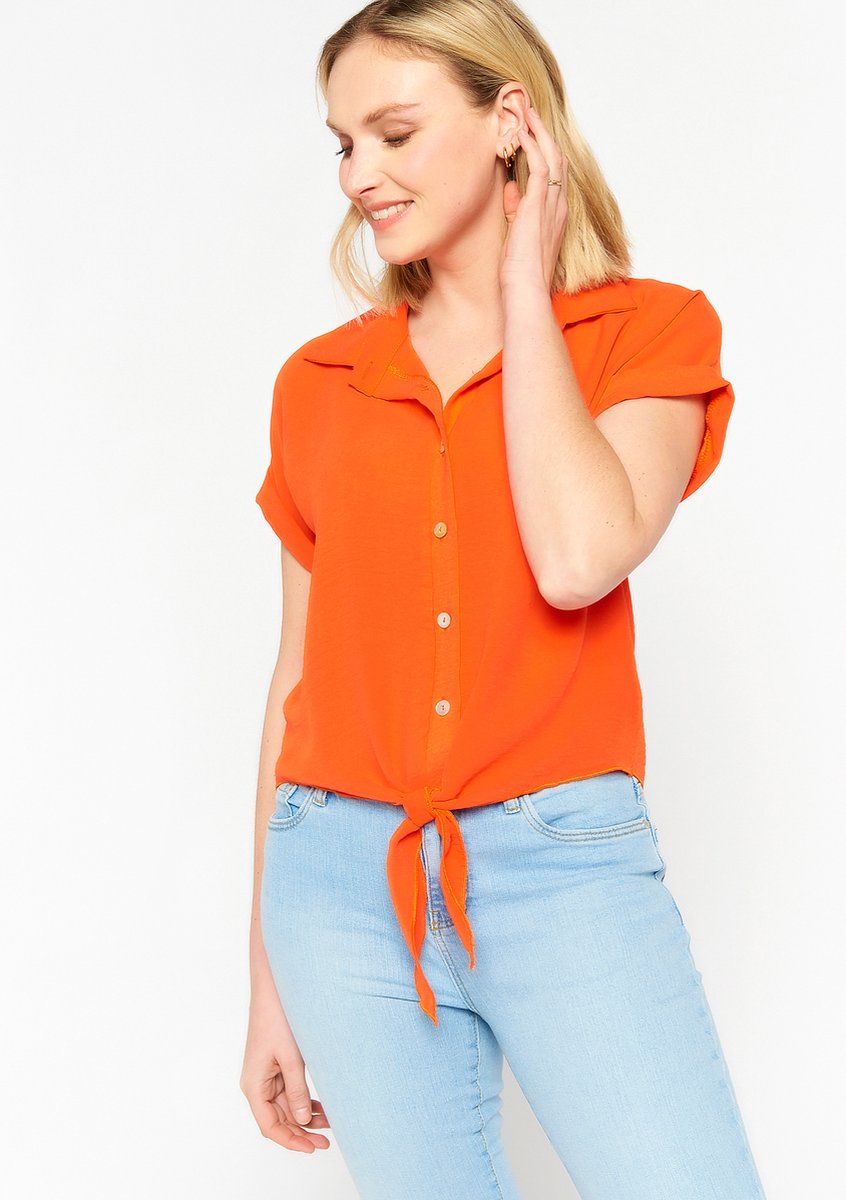 lola-liza-hemd-met-knoop-orange-maat-34-bol