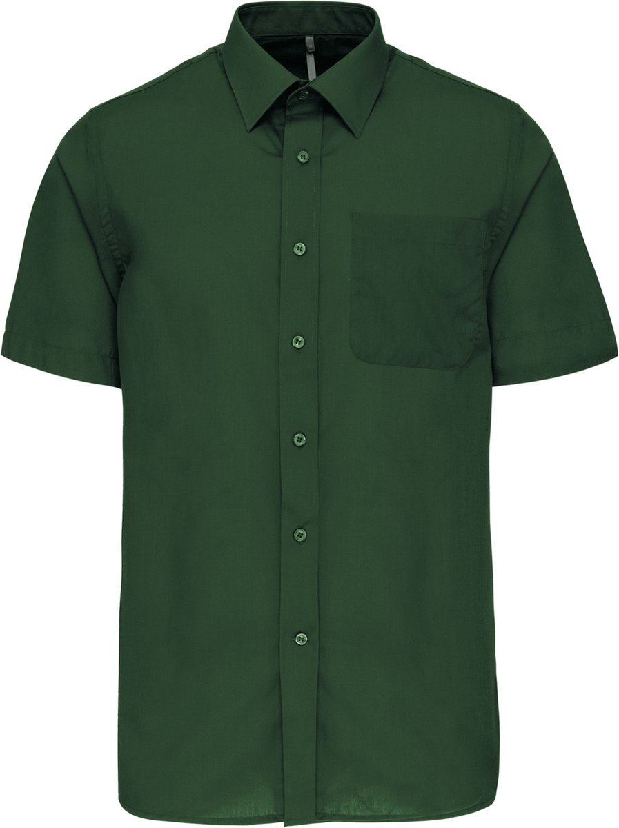 Herenoverhemd 'Ace' korte mouwen merk Kariban Forest Green maat 3XL