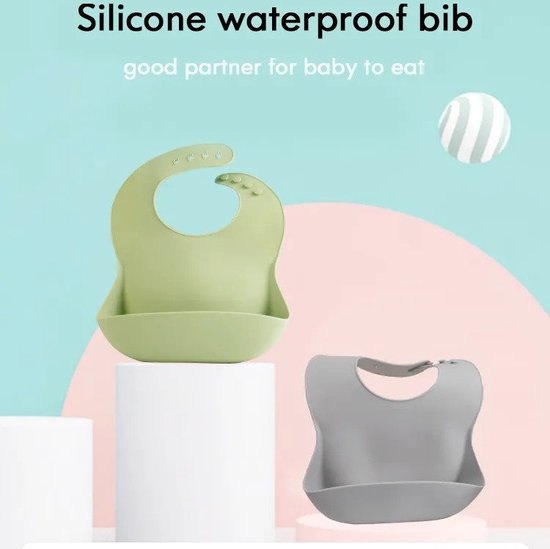 Slabbetje Roze met Opvangbakje - Kraamcadeau voor Baby's & Peuters - Verstelbaar en Waterproof - Siliconen Slabber voor Jongens & Meisjes van Luvion — afbeelding 3