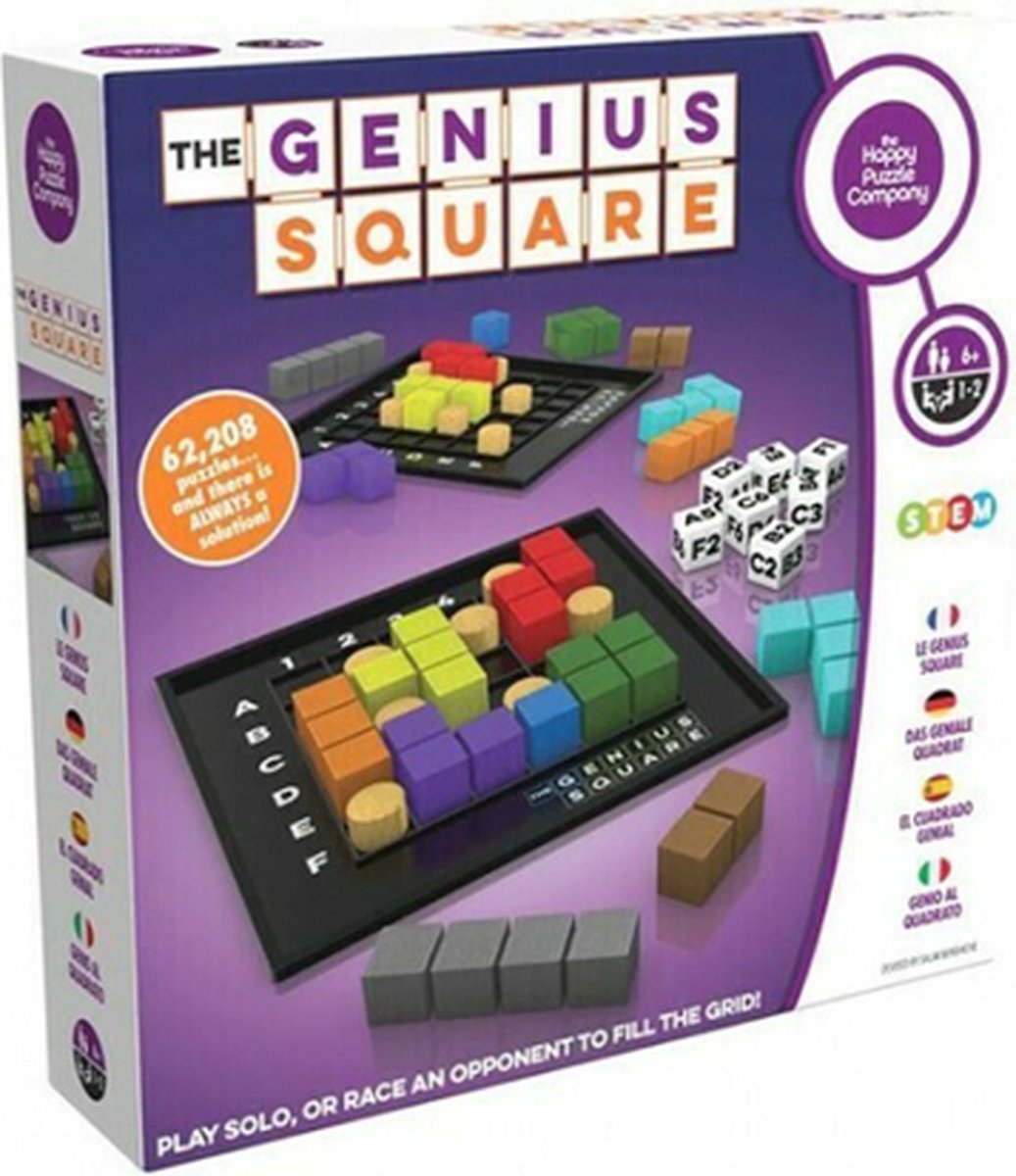 The Happy Puzzle Company - Genius Square - Puzzelspel voor 2 spelers