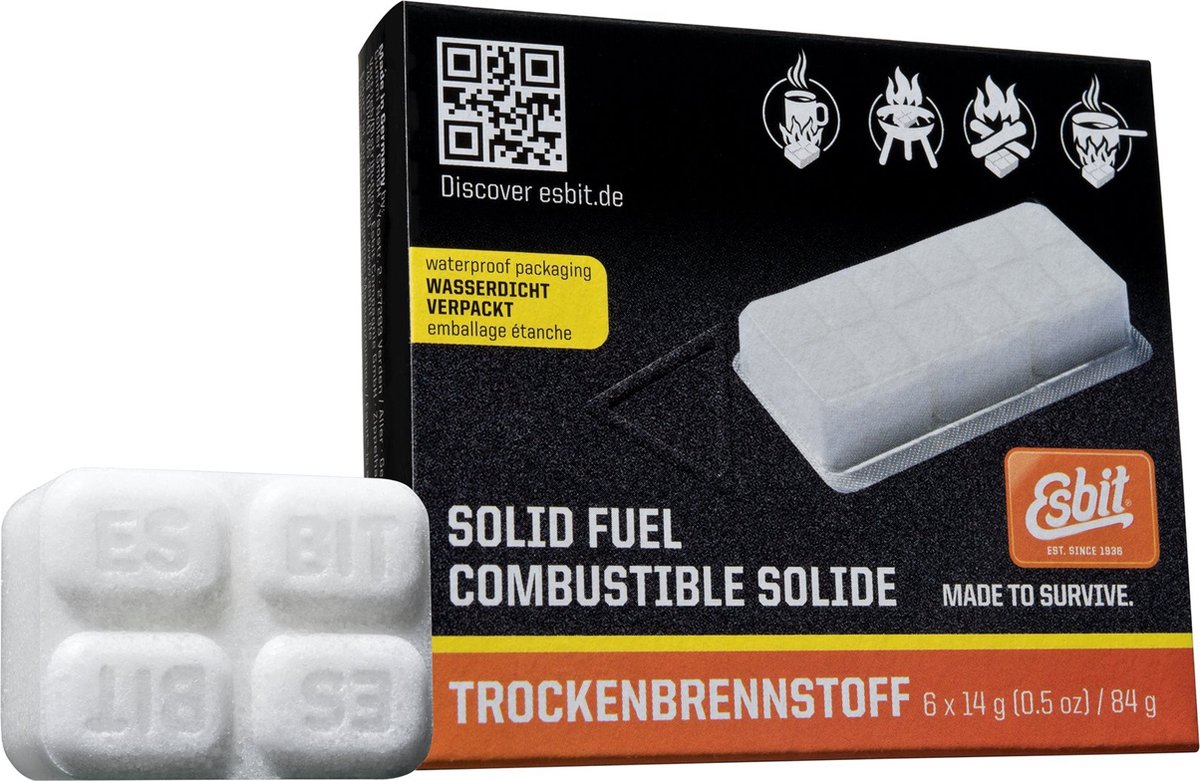 Esbit Blokjes Solid Fuel - 6 Stuks - 14gr per Stuk - 12min Brandtijd