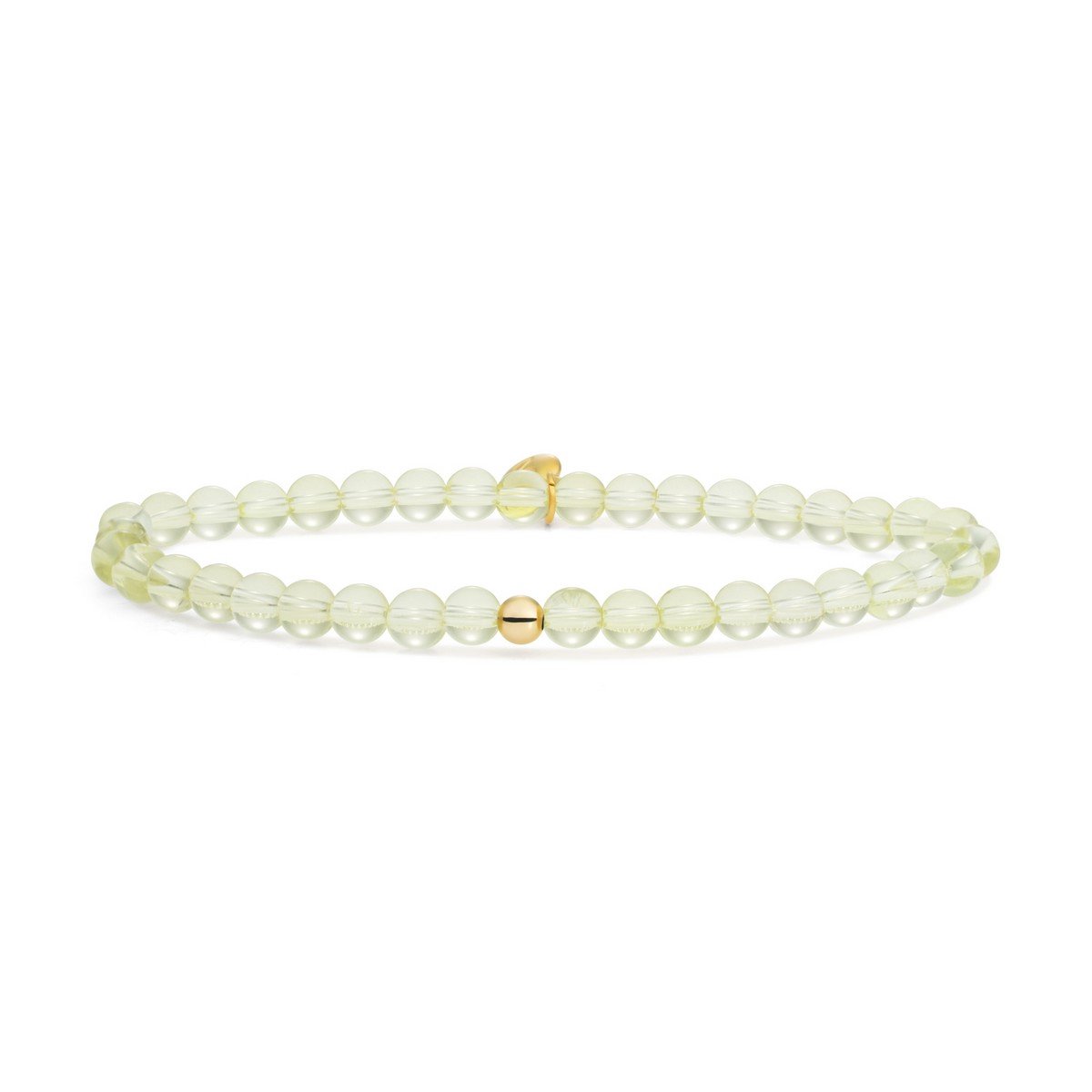 Sparkling Jewels Armband | Lemon Quartz Saturn small - Gold 4mm SBG-GEM43-ADD-4MM
