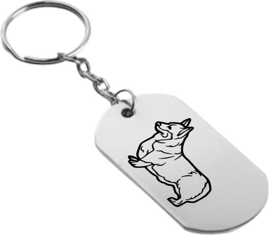 Porte-clés Akyol® Corgi | Porte-clés chien | Animaux | cadeau pour animaux de compagnie | Chiens | porte-clés chien | Accessoires pour chiens | Jouets pour chiens