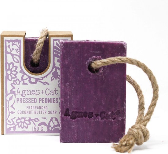 Zeep Cat zeep aan touw - pioenrozen - 150 gram - agnes&cat | bol