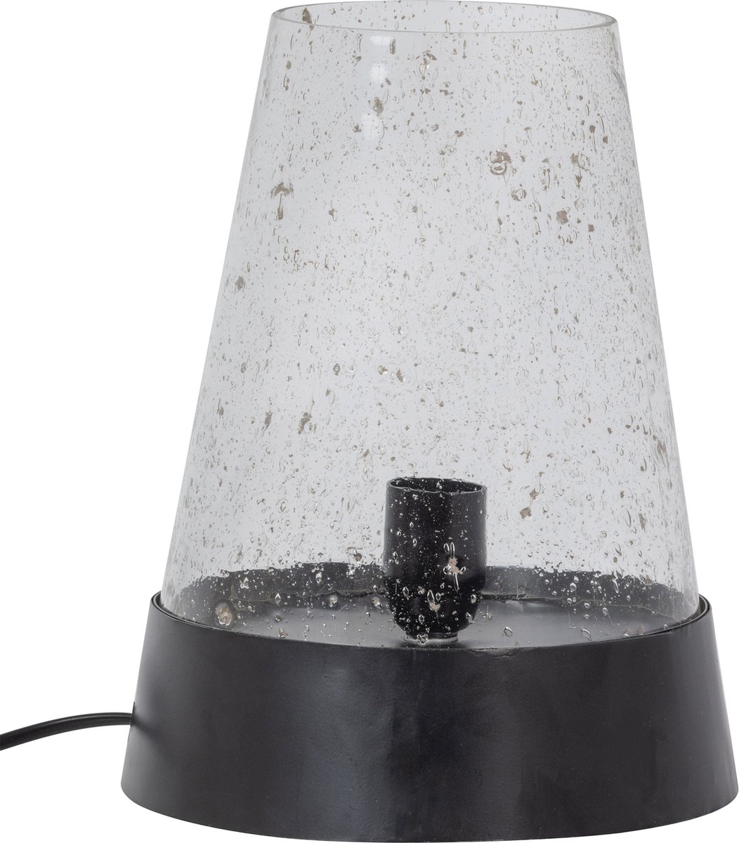 BePureHome Tafellamp Costly - Metaal/Glas - Zwart - 30x24x14