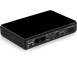 Mini UPS Batterij Backup - Noodstroomvoorziening voor Router, Modem & Beveiligingscamera - Ingebouwde 10000mAh Powerbank - USB 5V, DC 9V/12V & Gigabit POE 24V/48V Uitgangen - Onderbrekingsvrije Voeding - Betrouwbare Stroomback-up - Netwerkbehoud