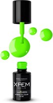 XFEM UV/LED Hybrid Gellak 6ml. #0184 Mojito Or Mohito? - Groen, Neon - Glanzend - Gel nagellak