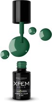 XFEM UV/LED Hybrid Gellak 6ml. #0199 Falling Green - Donkergroen - Glanzend - Gel nagellak