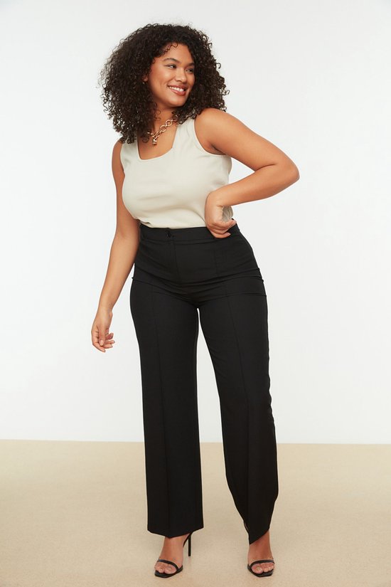 Trendyol Vrouwen Normale taille Breed been Grote maten broek bol