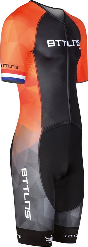 Foto: Bttlns trisuit triathlon pak trisuit korte mouw heren typhon 2 0 se oranje m