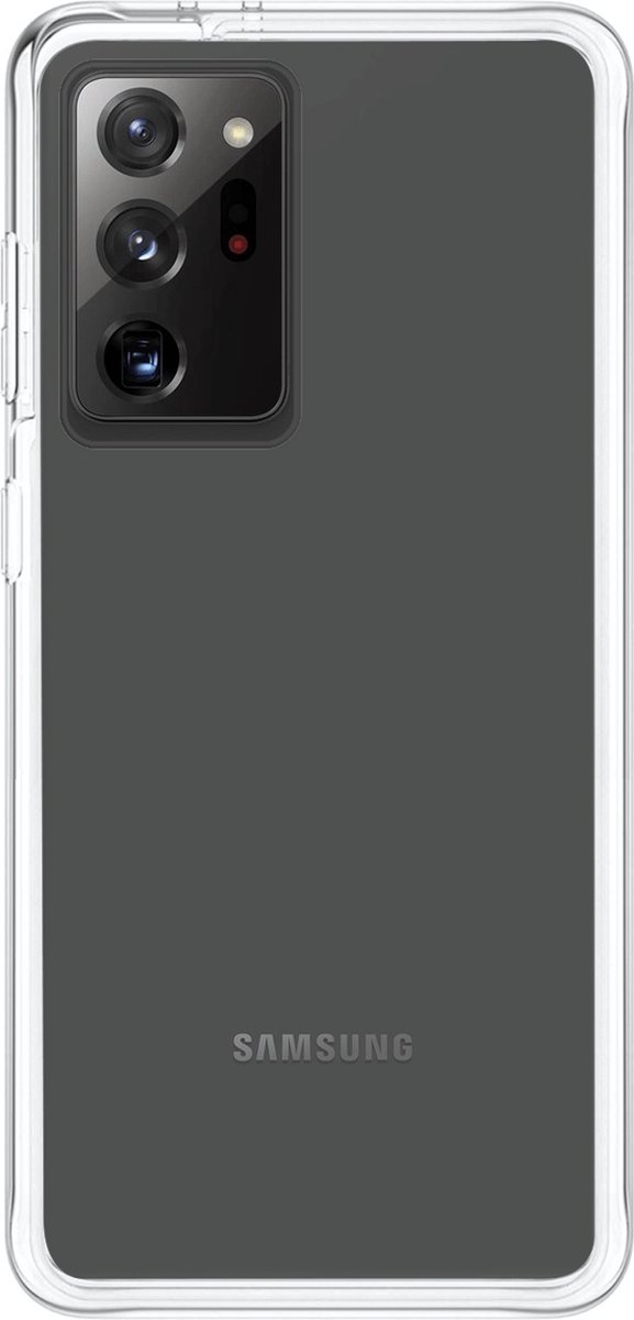Telefoonglaasje Hoesje Geschikt voor Samsung Galaxy Note20 Ultra - PVC met TPU randen - Transparant - Beschermhoes - Case - Cover