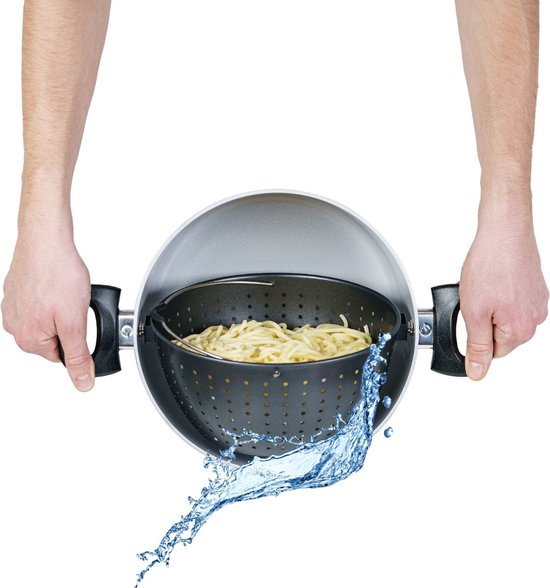 Inductie Pan Met Glazen Deksel Genius Cerafit Fusion | Poêle | 20 Cm | Céramique | Anti-Adhésive Gezonde Kookpan Zonder Olie