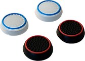Thumb Grips - 4 pièces - 2 paires de Thumb Grips - Wit & Zwart - Matching but not made by Nintendo Switch, Playstation or Xbox