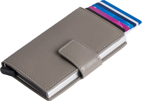 Aangepaste reliëf logo olie lederen atm kaarthouder creditcardhouder slim wallet
