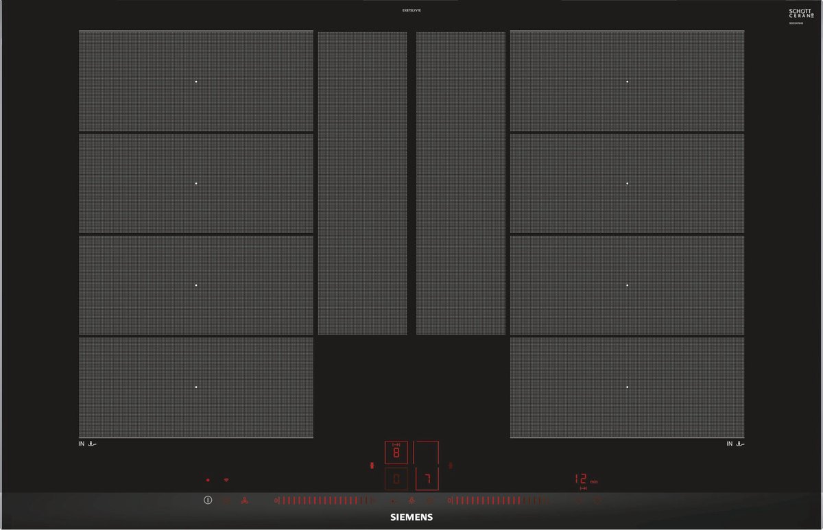 Siemens EX875LYV1E - Inbouw inductiekookplaat - Zwart