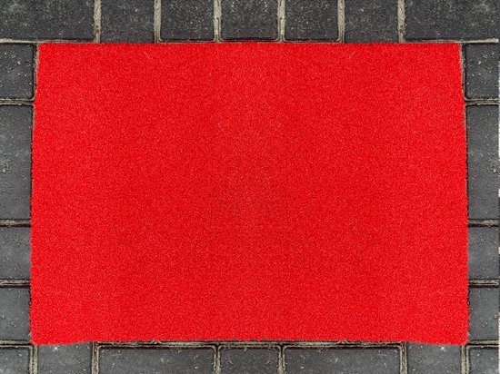 Kunstgras deurmat rood 70cm bij 40cm