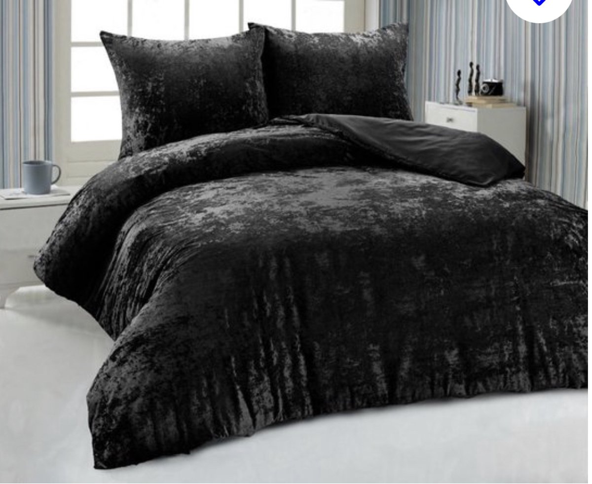 velvet couture dekbedovertrek- 200x200/220+ 2 kussenslopen 60x70cm- Tweepersoons - velvet touche- zwart