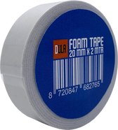 DULA Foam tape - Montage tape - Dubbelzijdig tape - Wit - 20mm x 2 m