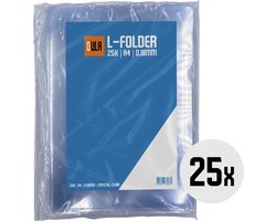 DULA - L-mappen - Insteekmappen - Glashelder - A4 - Extra dik 0,18mm - 25 stuks - L-Map