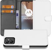 Book Case Telefoonhoesje voor de Motorola Moto G32 Wit met Pasjeshouder