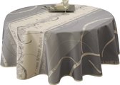 Nappe, polyester, grise, ovale 150 x 240 cm